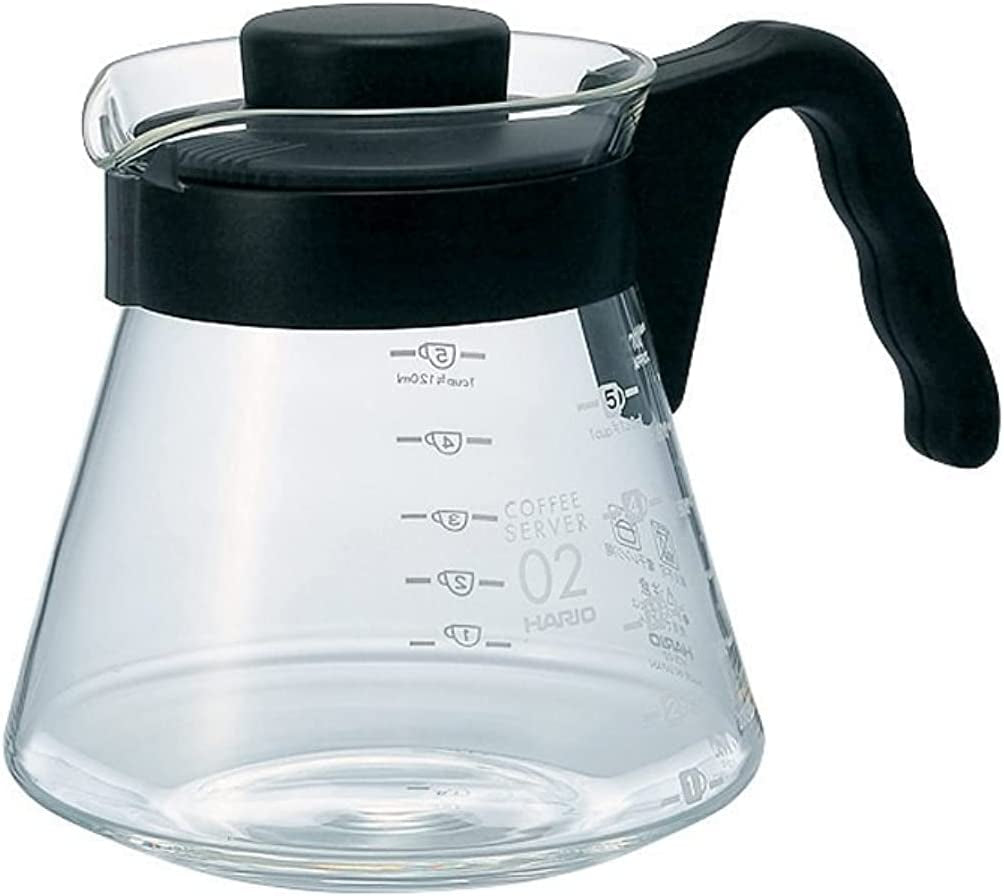 4977642019126 Karaffe zum Servieren von Kaffee V60 700 ml VCS-02B, Glas, farblos, 17,3 x 14,1 x 13 cm