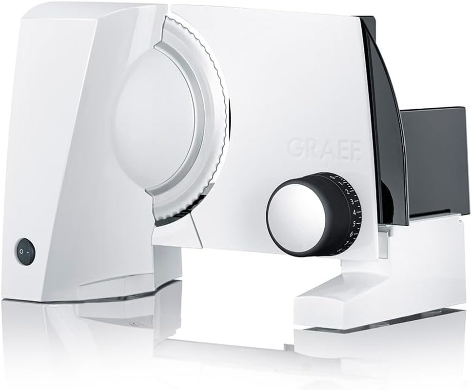 GRAEF Sliced Kitchen S10002, Universalschneider Rasnite und Allesschneider Naty Shop White