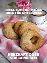 Simply Keto Lower Carb* Bagel-Backmischung für Low Carb* und ketogene Diät – laktose- und glutenfrei – 335 Gramm Naty Shop Kitchen