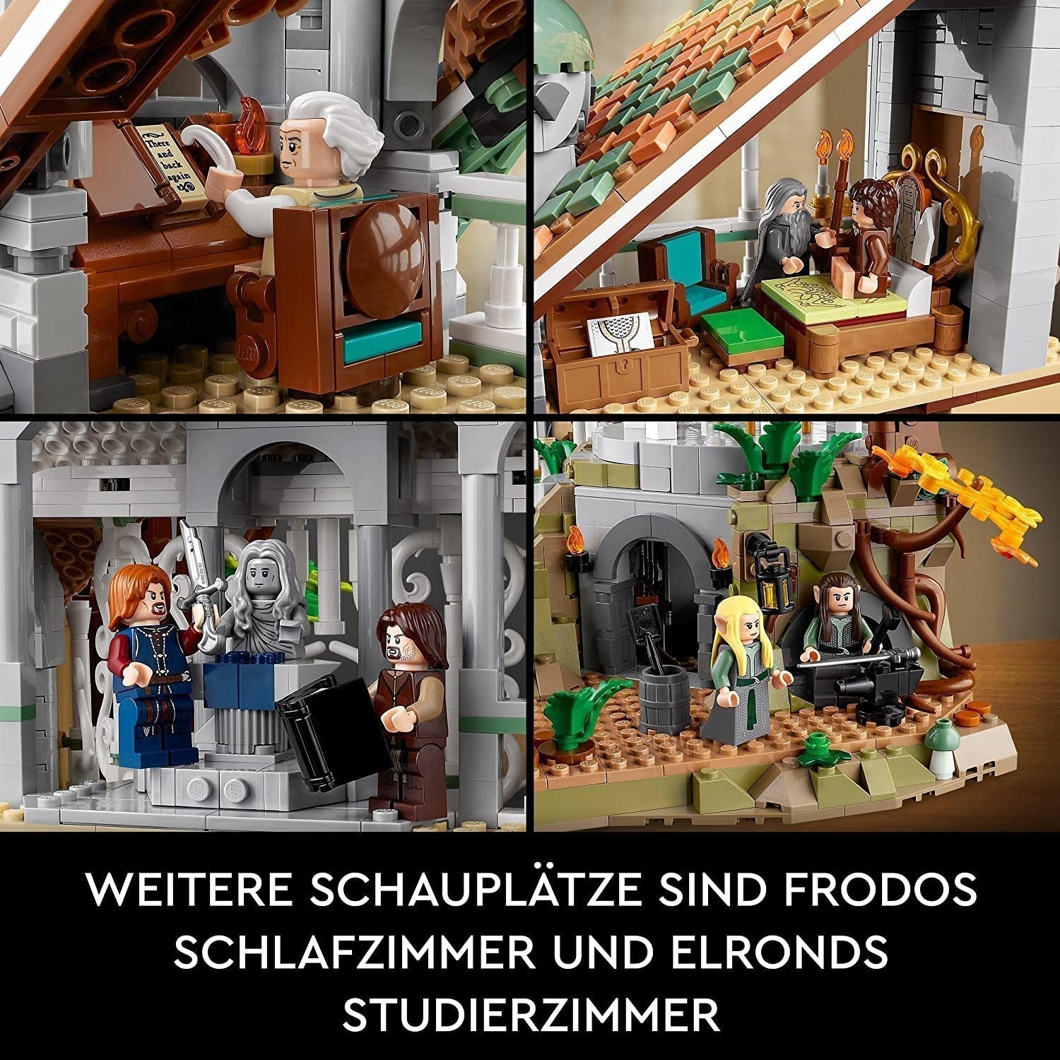 LEGO Icons Der Herr der Ringe: Bruchtal – Sammlungs- und Ausstellungsset für Erwachsene mit 15 einzigartigen Minifiguren, darunter Gandalf, Legolas, Aragorn und Frodo, exklusiv bei Amazon – 10316 Bausets Besuche den LEGO-Store