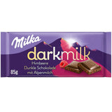 Milka Black Milk – Alpine Zartbitterschokolade mit Milch- und cremiger Nougatfüllung – 85g (5er Pack)