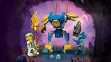 LEGO NINJAGO Jay Battle Mech, Ninja-Spielzeug für Kinder mit Figuren, einschließlich Jay-Minifigur mit Mini-Katana, Actionfiguren und Mech, kleines Geschenk für kreative Jungen und Mädchen ab 6 Jahren 71805 Bausets Besuchen Sie den LEGO-Store