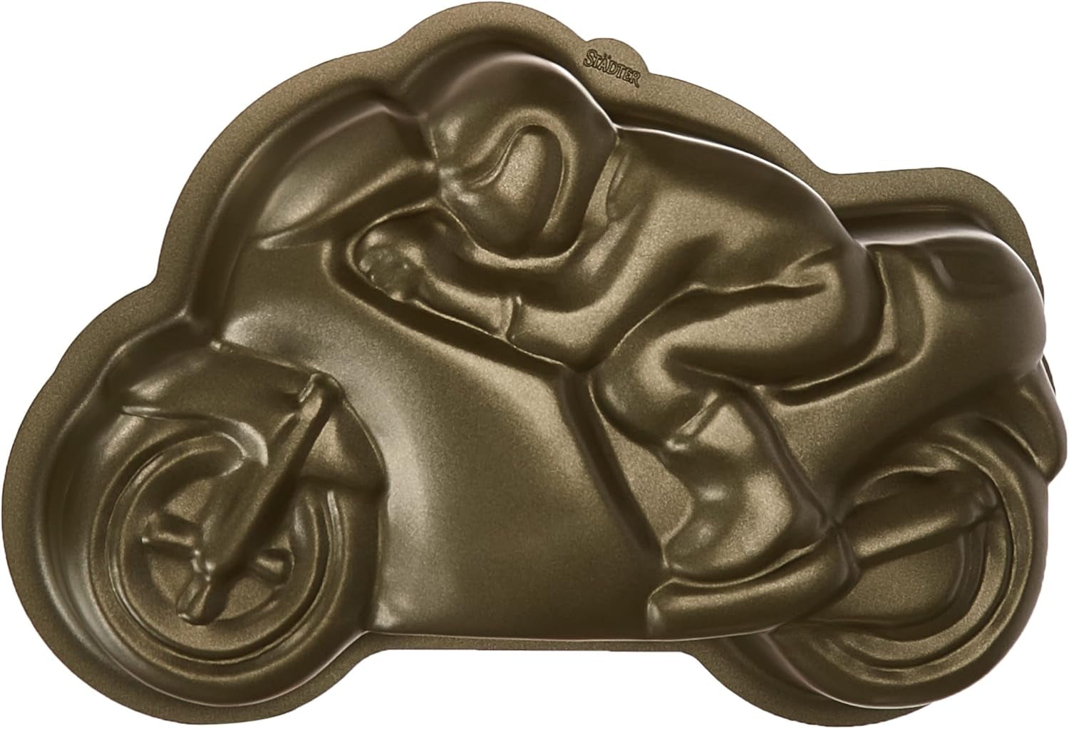 Staedter - Motivbackform Emil Der Igel - Hochwertige Antihaftbeschichtung - PFAS Frei Formen und Backbleche Naty Shop Motivbackform Motorrad