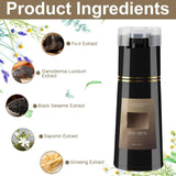 Haarfarben-Shampoo, 3-in-1-Instant-Farbshampoo, Sofort-Haarpflege-Farbshampoo, Schwarzes Haarfarben-Shampoo, Haarfarben-Shampoo (Hellbraun) Naty Shop Haarfärbemittel