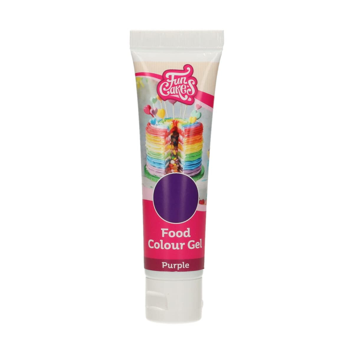 Funcakes Lebensmittelfarbgel Violett: Hochkonzentrierte Lebensmittelfarbe für Teig, Creme, Fondant und Marzipan. Einfache Dosierung. Ein einziger Tropfen, um lebendige Farben zu erzeugen. Halal. 30 g.