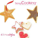 Scrapcooking – 4-teilige Marker: Gold, Schokolade, Weiß und Rot – dekorative essbare Stifte zum Schreiben und Zeichnen auf Desserts, Kuchen und Keksen