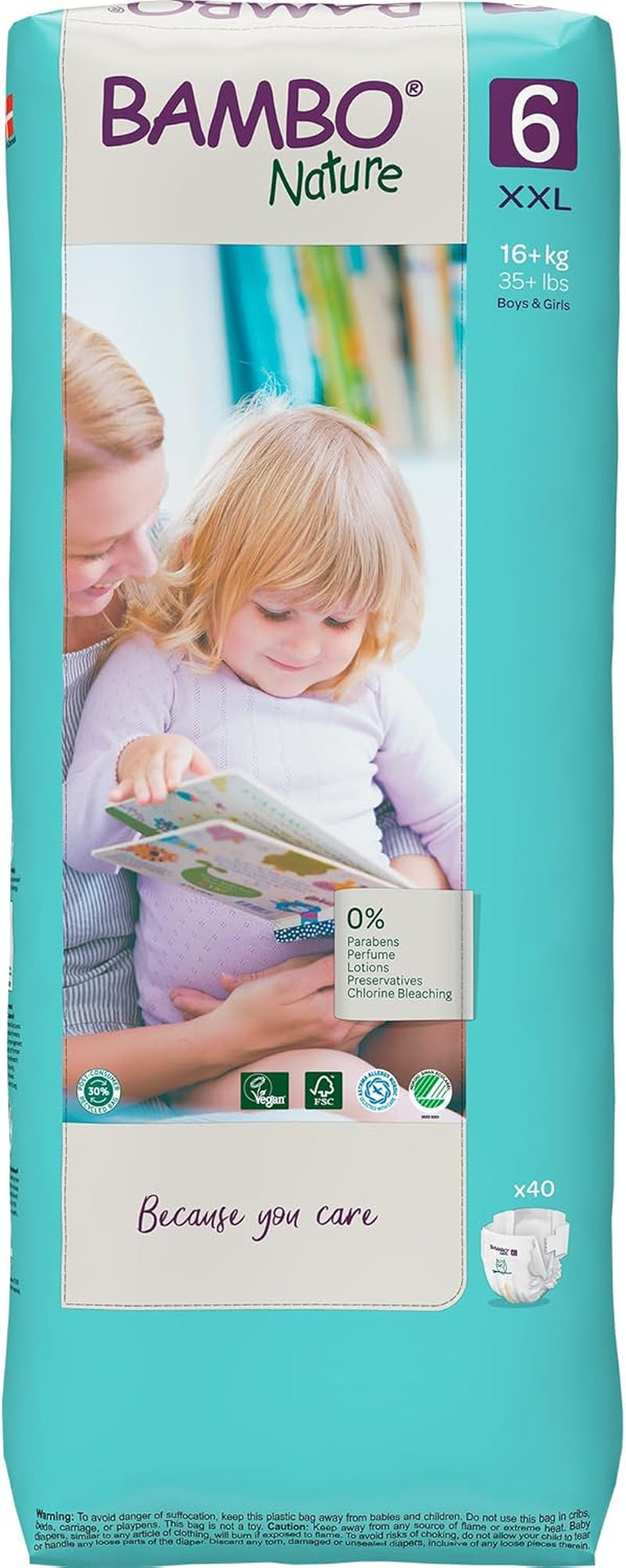 Bambo Nature Premium Eco Windeln, Größe 6, 1,63 kg