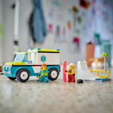 LEGO City Krankenwagen und Snowboarder, Krankenwagen-Spielset mit Spielzeugauto und 2 Minifiguren, Snowboarder- und Sanitäterfigur, fantasievolles Geschenk für Jungen und Mädchen ab 4 Jahren 60403 Bausets Besuchen Sie den LEGO-Store
