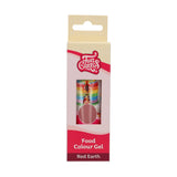 Funcakes Red Earth Lebensmittelfarbgel: Hochkonzentrierte Lebensmittelfarbe für Teig, Creme, Fondant, Marzipan und Gebäck. Einfache Dosierung. Ein einziger Tropfen, um lebendige Farben zu erzeugen. Halal. 30 g.