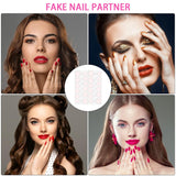® 100 Nagelschablonen und 1 Blatt mit 24 transparenten Klebescheiben für Nägel, Nagelverlängerungsschablonen, selbstklebende Gel-Nagelverlängerungsschablonen, Zubehör für künstliche Nägel