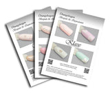 Übungsbögen Nageldesign Nailart (Grundlagen) 3Er Set Übungsbogen Starterset Übung Schulung Tipps Nagelset Nagelart Zubehor Zubehör Nail Art Zum Lernen Ohne Aufkleber Aufkleber Folie Pinsel Stamper ÜB001