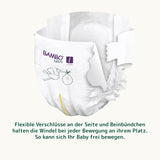 Bambo Nature Babywindeln, Größe 1 (2–4 kg), 132 Stück Monatsbox | Premium-Windeln mit verbessertem Auslaufschutz | Ultimativer Komfort und Freiheit für Neugeborene | Dermatologisch getestete Windeln