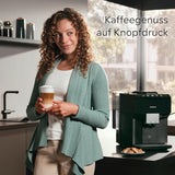 Siemens EQ500 klassische automatische Espressomaschine, TFT-Farbbildschirm, 5 Kaffee- und Milchsorten, Doppeltassenfunktion, einfache Reinigung, abnehmbare Brüheinheit, mit Milchschlauch, schwarz, TP511E19