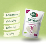 Bioasia Bio Shirataki Spaghetti – Nudeln aus Bio-Konjakmehl – ​​​​Mit niedrigem Kaloriengehalt – Zucker-, fett- und glutenfrei (1 x 270 g)