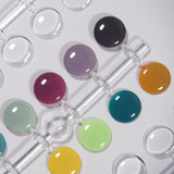 120 Stück Nagel-Display-Punkte, farbige Klebepunkte, zum Aufdrücken der Nägel, Nagel-Display-Punkte, Nagelproben, Nagelspitzen, Do-It-Yourself-Nagelzubehör, Nagel-Display, Nagelspitzen für Gelnägel, transparent, selbstklebend