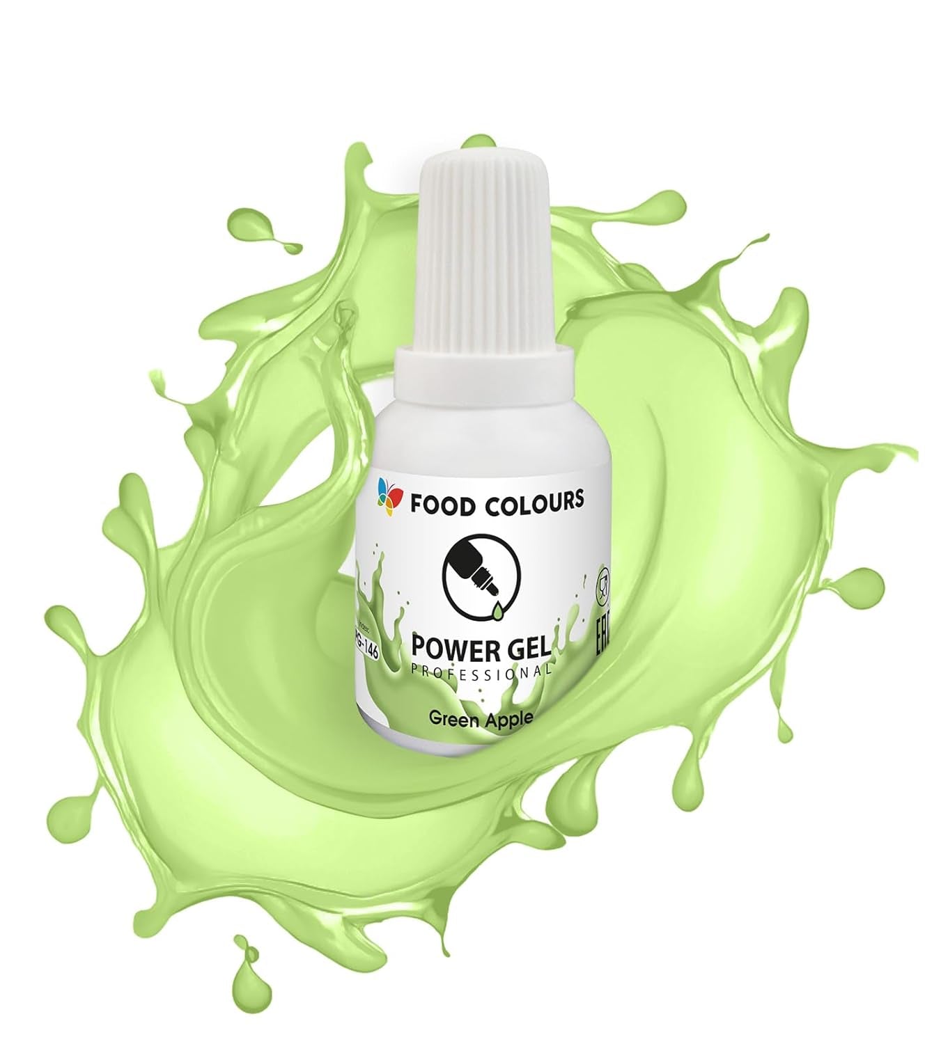 Gel-Lebensmittelfarbe, Beige, Champagnerfarbe, 20 g. Lebensmittelfarbe für ein breites Anwendungsspektrum zum Dekorieren von Kuchen, Torten, Sahne, Biskuit, Royal Icing, Macarons.