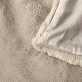 Boltze Storan Decke (Größe 150 x 200 cm, beige Farbe, bequeme Polyesterdecke, ideal für kalte Winterabende, Felloptik) 1015378 BOLTZE Betten und Decken