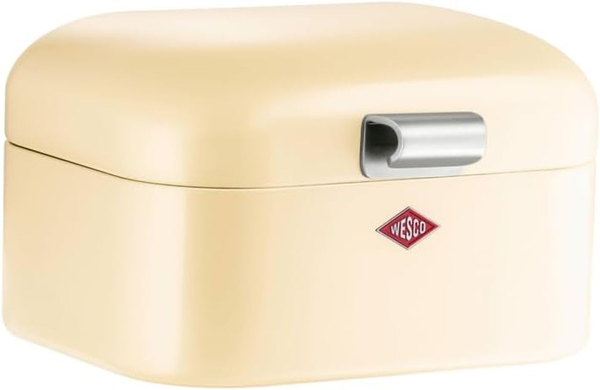 Wesco Mini Grandy Pink Brotkasten, pulverbeschichtetes Stahlblech, Lüftungslöcher und stabiler Griff. Frischhalteboxen Naty Shop Almonds