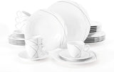 Seltmann Weiden 001.706904 Trio Highline Kombi-Geschirr-Set, 30-teilig, 36,5 x 31,2 x 36,9 cm, weiß