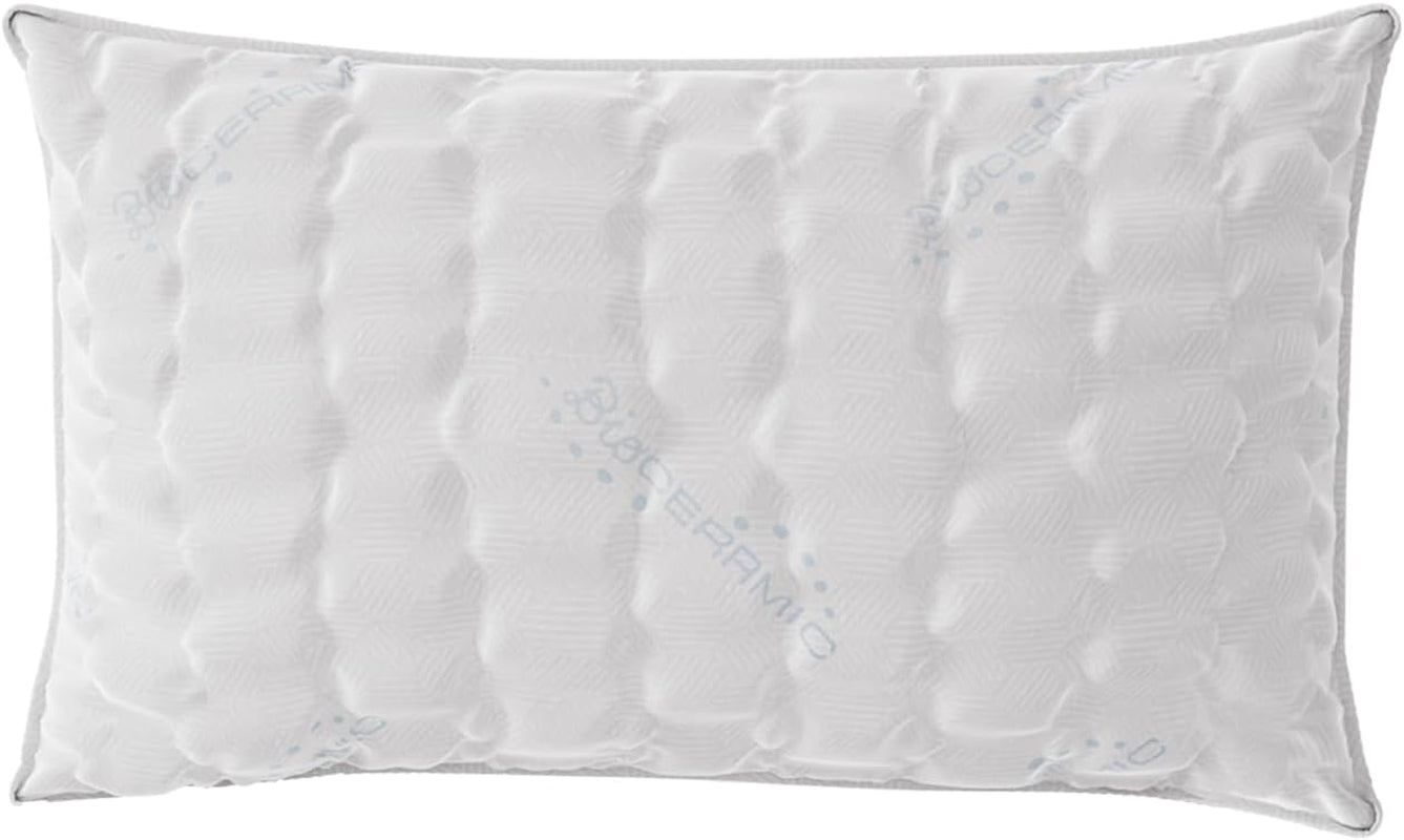 Italienische Bettwäsche MB Home Italia, Kissen, Biokeramik, hellgrau, 45 x 75 cm Standardkissen Naty Shop Biokeramik