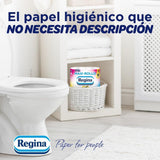 Regina Maxi-Roll – 4 Rollen Toilettenpapier, 500 2-lagige Blätter pro Rolle, mehr als das Dreifache einer Standardrolle, 60 % recycelte Kunststoffverpackung, 100 % FSC-zertifiziertes Papier