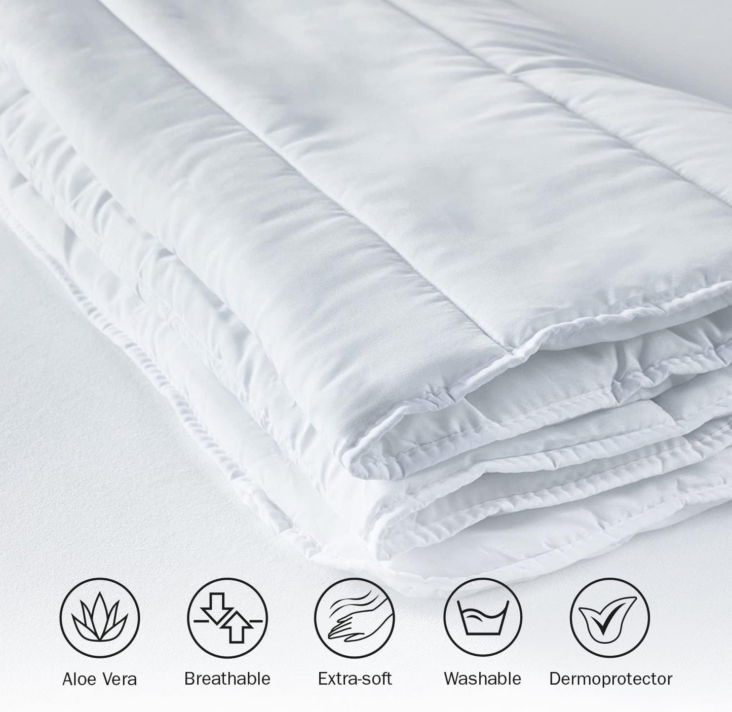 Pikolin Home Fasersteppdecke, milbendicht, Frühling, Sommer, 150 g, Steppdecke, hypoallergen, atmungsaktiv, verschiedene Größen, RF07 Steppdecken und Steppdecken Naty Shop