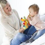 Fehn Spielhandschuh Safari – Affen- und Elefantenbaby-Fingerpuppen & Einhorn-Babyglockensocken – Babysocken mit Klingelfunktion und Einhornkopf – stimulieren Motorik und Sinne Bebe Toys Naty Shop
