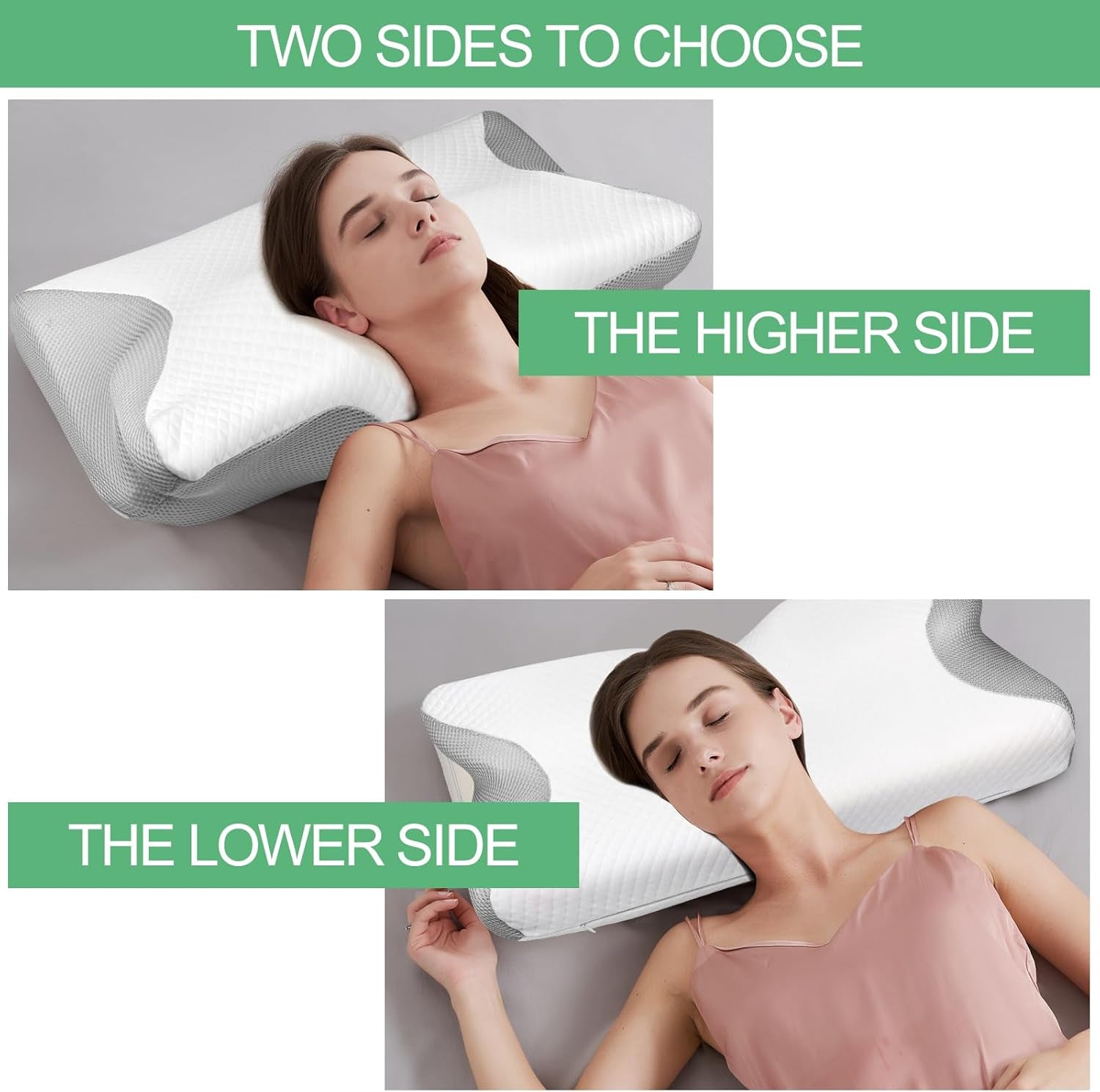 Orthopädisches Kissen, Nackenschmerzkissen, Memory-Schaum-Kissen, orthopädisches Nackenkissen, orthopädisches Schlafkissen, orthopädisches Nackenstützkissen, Anti-Schnarch-Kissen, Teile für zervikale orthopädische Kissen, Naty Shop