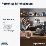 De'Longhi La Specialista Arte EC9155.MB Siebträger-Espressomaschine mit Mahlwerk, 8 Mahlgradeinstellungen, 15 bar Druck, 3 Temperatureinstellungen, Milchaufschäumer, 1550 W, 1,7 l Tank, Edelstahl/Schwarz, inklusive Barista-Kit