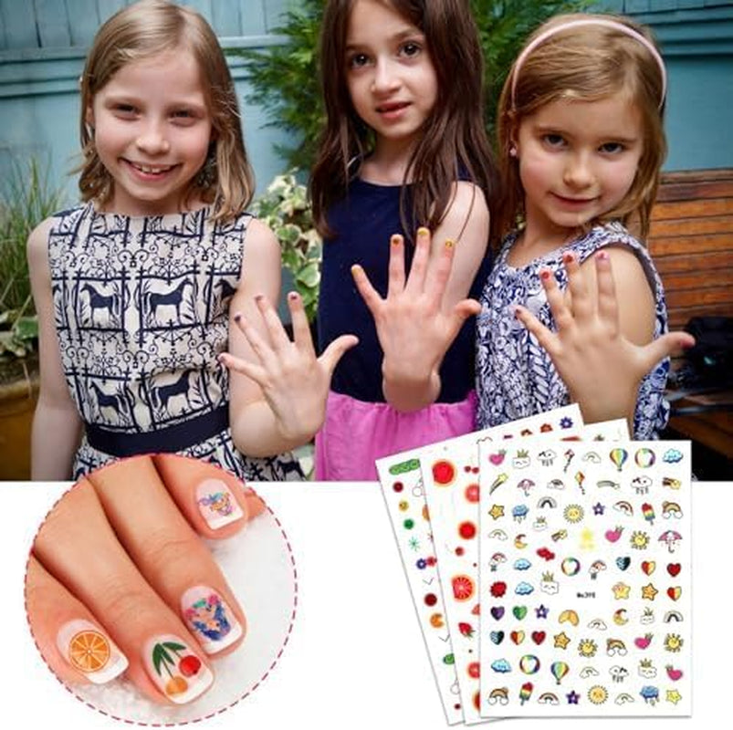 Niedliche Nagelaufkleber für Kinder, 20 Blatt, 3D-Nagelaufkleber, die im Dunkeln leuchten, Blumen, bunte Nagelkunstdekorationen, Nagelaufkleber, selbstklebende Aufkleber, DIY-Dekorationszubehör