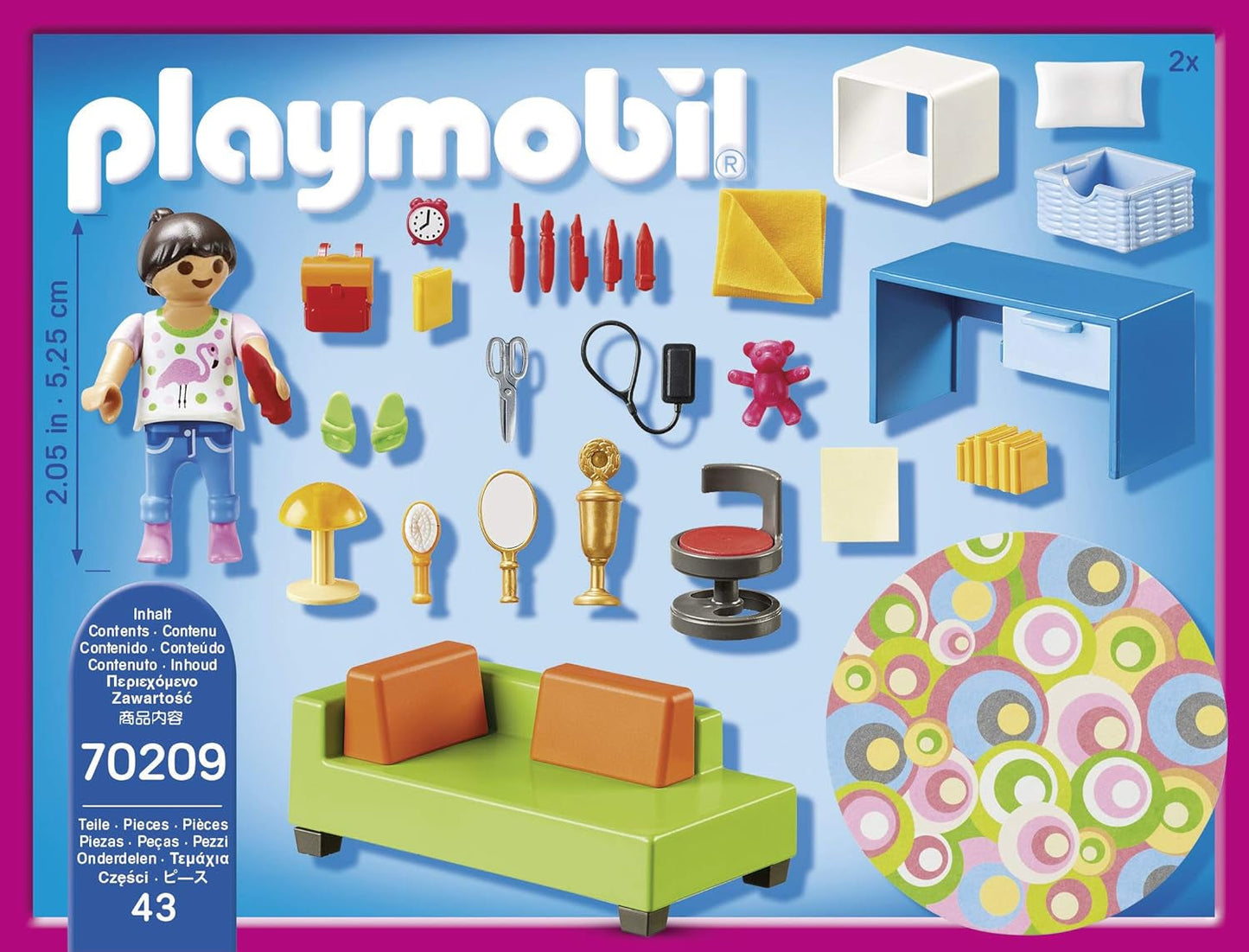PLAYMOBIL Puppenhaus 70209 Jugendzimmer mit Mädchenfigur und Zubehör, ab 4 Jahren Dollhouses Naty Shop