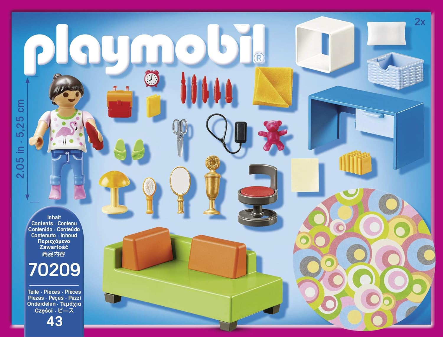 PLAYMOBIL Puppenhaus 70209 Jugendzimmer mit Mädchenfigur und Zubehör, ab 4 Jahren Dollhouses Naty Shop