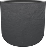 - Runder Topf, 40 cm, Volcania'Up 32,5 l, Steinoptik, einwandig, Wassertankbereich, Ø 38,5 x H. 36,8 cm, Anthrazitgrau