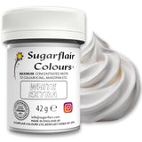 Lebensmittelfarbe Sugarflair Max Concentrated White Extra, hochkonzentrierte Lebensmittelfarbe für Marzipan und Fondant, Pastenfarbe Max Concentrate – 42 g