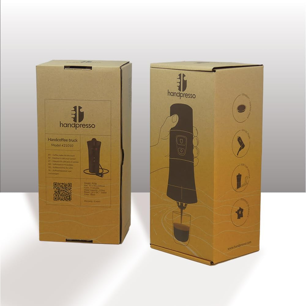 Handpresso - Handcoffee Truck 21010 | Espressomaschine mit Senseo-Kapseln für LKW 24V | 24V LKW-Espressomaschine, Reisekapsel-Espressomaschine | 24V LKW-Espressomaschine für unterwegs