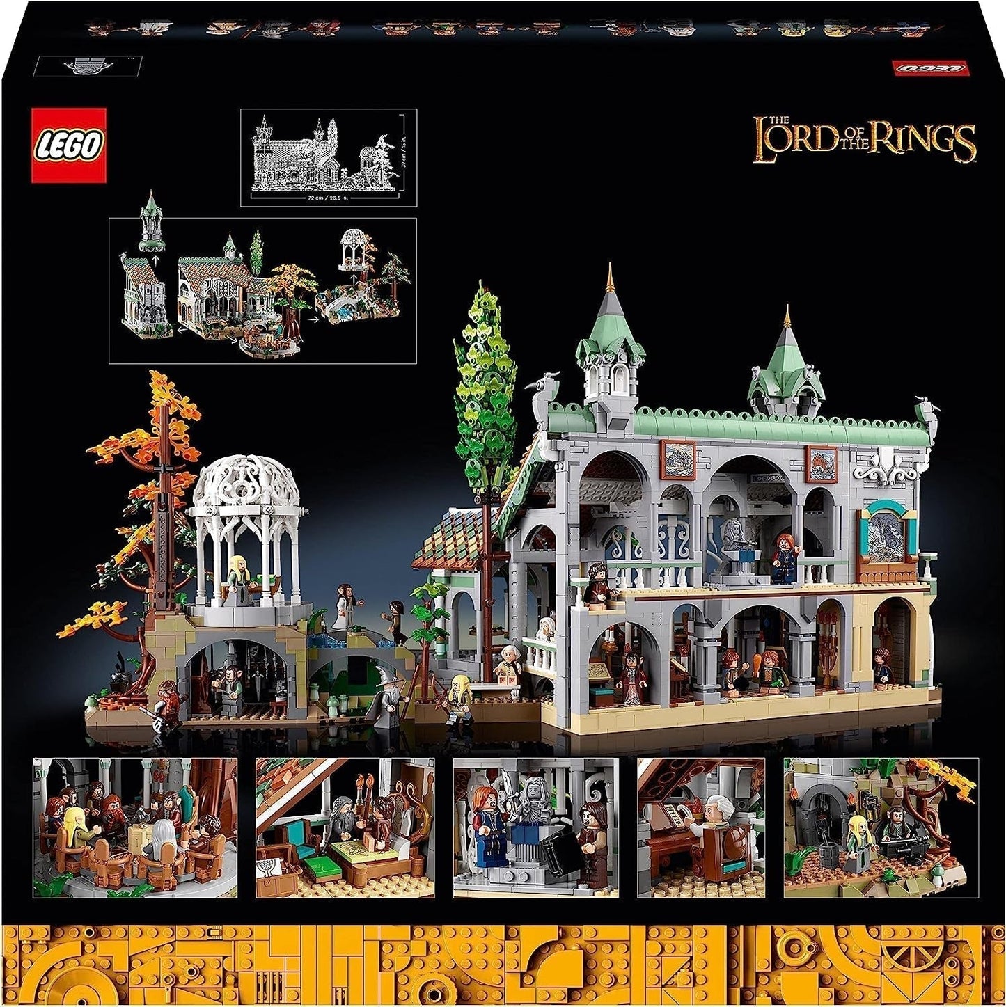 LEGO Icons Der Herr der Ringe: Bruchtal – Sammlungs- und Ausstellungsset für Erwachsene mit 15 einzigartigen Minifiguren, darunter Gandalf, Legolas, Aragorn und Frodo, exklusiv bei Amazon – 10316 Bausets Besuche den LEGO-Store