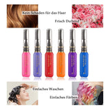 Sofortige Haarfarbe, 6 Farben, temporäre Haar-Mascara für Mädchen und Frauen, waschbare Haarkreide, Regenbogen-Haar-Mascara, Haarfarbe für Karneval, Halloween, Cosplay, Party, Geburtstag (A), Naty Shop Haarfarbe