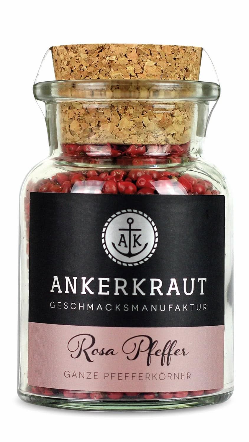 Ankerkraut, rosa Pfeffer (Schinus Berry), rosa Beeren, perfekt für Gin und Tonic, 45 Gramm Condimente Naty Shop