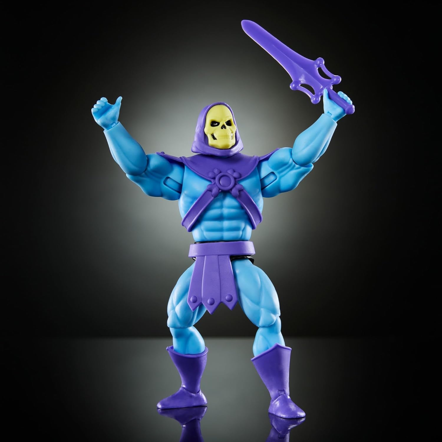 Masters of the Universe Origins Spielzeug, Skeletor-Figur aus der Cartoon-Sammlung, Bösewicht stehend ca. 14 cm mit Rüstung, Stab, Schwert und 2 Masken, HYD24 Actionfiguren Naty Shop