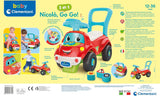 Clementoni – 17747 – Nicolò Go Go 3 in 1 – Reitauto, elektronischer Lernlautsprecher, erste Schritte, Lichter und Geräusche, Spiel für 1-Jährige – Made in Italy Bebe Toys Naty Shop