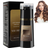 Haarfarben-Shampoo, 3-in-1-Sofort-Farbshampoo, Sofort-Haarpflege-Farbshampoo, Schwarzes Haarfarben-Shampoo, Haarfarben-Shampoo (Hellbraun) Naty Shop Haarfärbe-Standardtitel