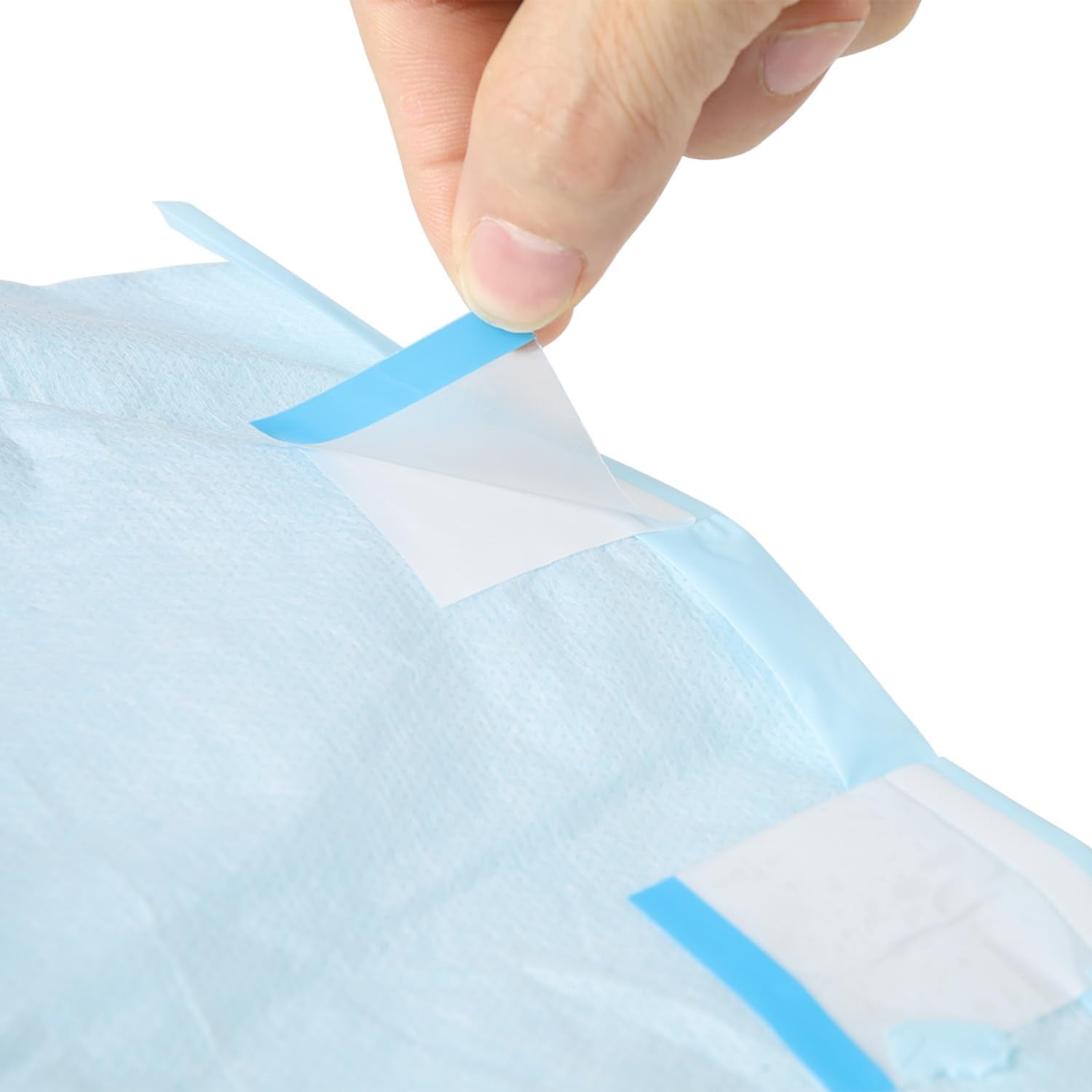 CutiePlusU Windeln für Erwachsene, 10er-Pack Einweg-Inkontinenzhöschen mit Schlaufen für Damen und Herren, maximale Saugfähigkeit über Nacht – Blau (große Größe 94–119 cm)