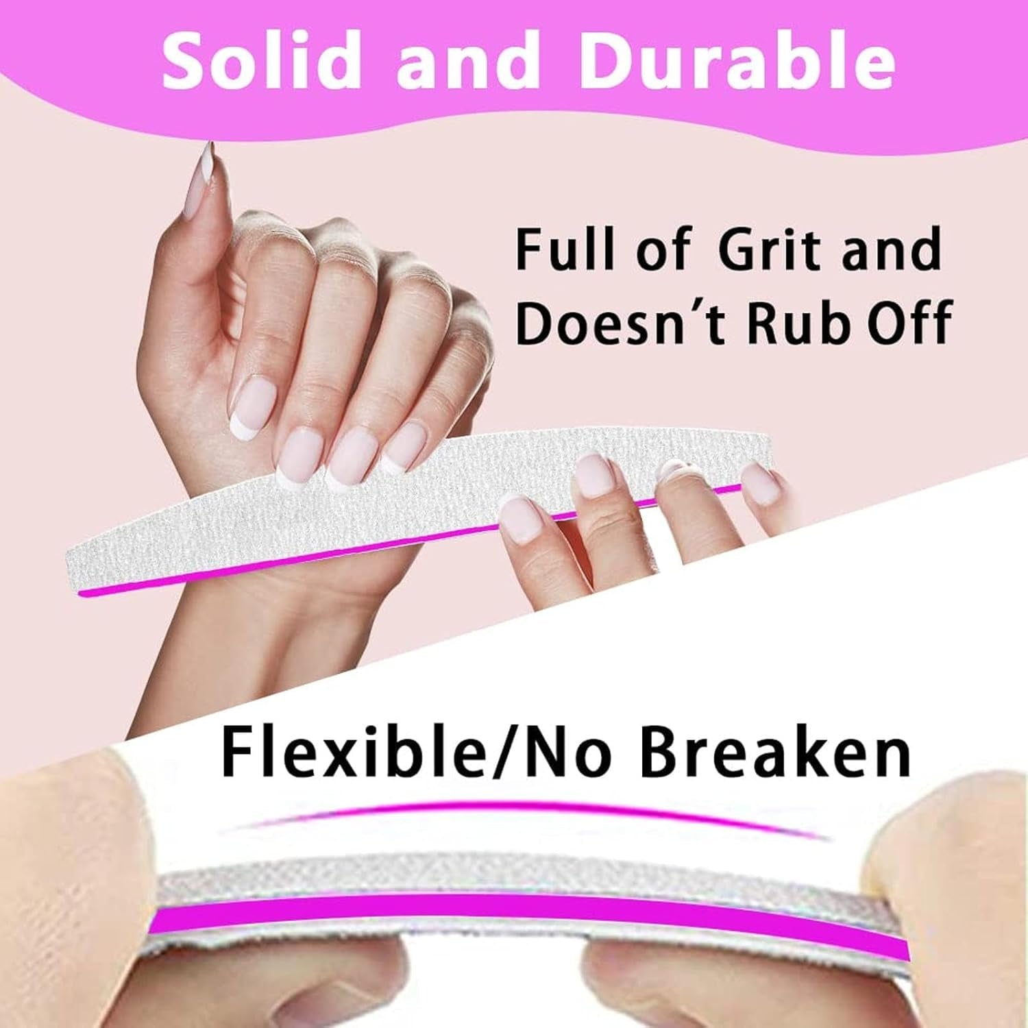 100/180 Nagelfeilen-Set, Gel-Nagelfeilen, Nagelfeilen-Set, Nagelfeile, Gel-Nagelfeile, für Gelnägel, Maniküre, Pediküre, Haustiere (5 Stück, 5 Stile)