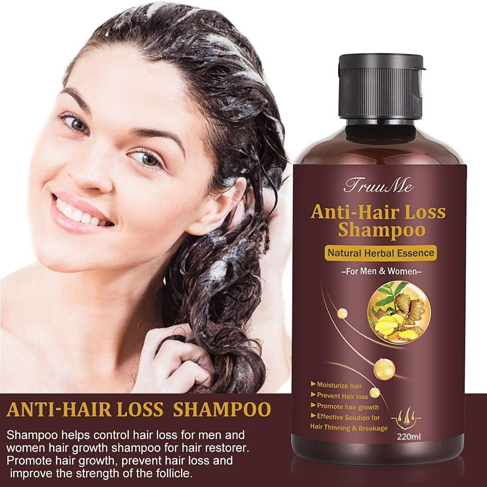 Haarwuchs-Shampoo, Anti-Haarausfall, Haarausfall-Shampoo, natürliches Kräutershampoo für schnelleres Haarwachstum, Lotion Naty Shop Haarpflege