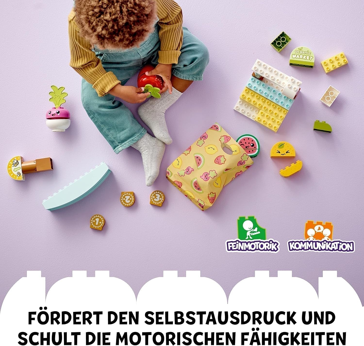 LEGO DUPLO Mein erster Bio-Markt, Spielzeugladen-Set für Jungen und Mädchen, Lernspielzeug für Kleinkinder ab 1,5 Jahren, Obst- und Gemüsezubehör 10983 Bausets Besuchen Sie den LEGO-Store