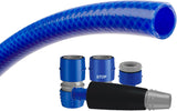 TATAY Blue Line Gartenschlauchset 10 Meter Ø5/8" 15mm, 3 Lagen, hergestellt in Spanien, Widerstand 28 bar und +60°/-20°, geflochten, cadmium- und bleifrei, BPA-frei, Anti-UV. Blaue Farbe.