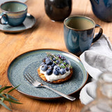 Villeroy & Boch Crafted Denim Frühstücksset, 6-teilig, für 2 Personen, blau