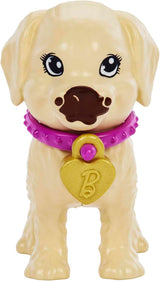 Adoption Barbie Puppy – Puppe und 2 Welpen, mit Adoptionsurkunden, Farbwechseleffekt, Käfig und Zubehör, für Kinder ab 3 Jahren, HKD 86