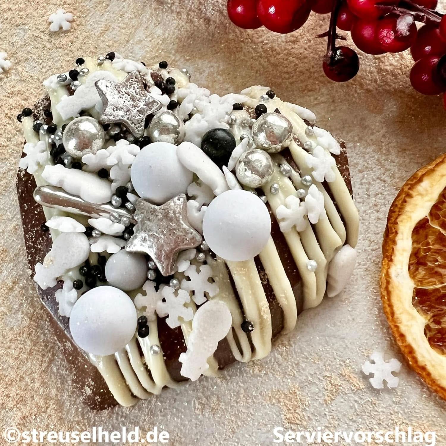 Streusel Hero, Schneeflockenstreusel, verschiedene Mengen Streusel Naty Shop