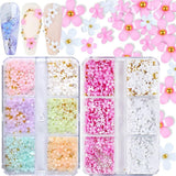 GZMAYUEN 920 Stück Gold Silber Flatback Perlen Für Nägel, Halbrunde Weiße Beige Nagelperlen, Kleine Halbrunde Flatback Perlen Für DIY Nail Art Decor